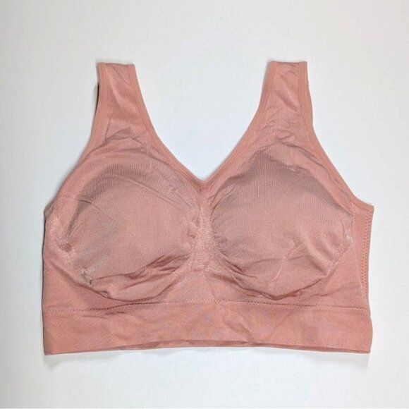 Truekind Everyday Throw-On Wireless Bralette XL Rose Pink 34D 34DD/E 36C 38C 40B - Picture 1 of 7